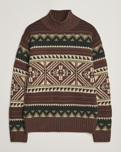 Polo Ralph Lauren Wool Cotton Blend Sweater Brown Combo – Marrone