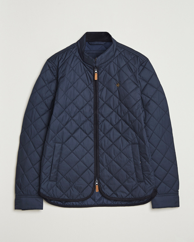 Morris Teddy Quilted Jacket Old Blue – Blu