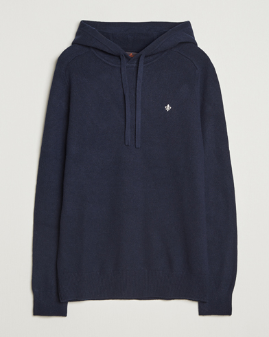 Morris Hertford Lambswool Hoodie Navy – Blu