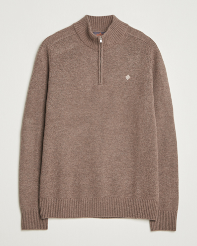 Morris Hertford Lambswool Merino Half Zip Brown – Marrone