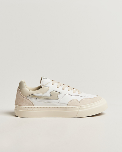 Stepney Workers Club Pearl S-Strike Leather/Suede Mix Sneaker Spring White – Bianco