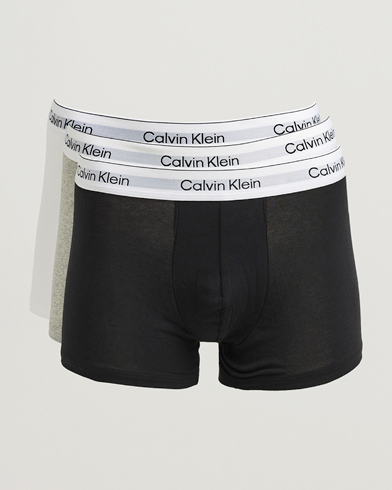 Calvin Klein 3-Pack Icon Cotton Stretch Trunk Grey/Black/White – Bianco