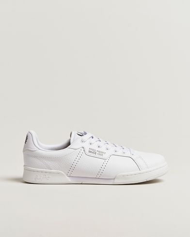 Fred Perry B722 Textured Leather Sneaker White – Bianco