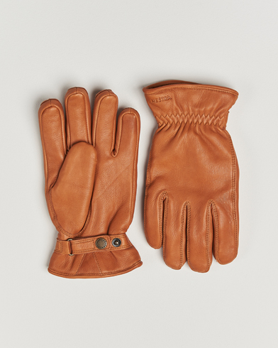 Hestra Burensvik Deerskin Wool Pile Glove Cognac – Marrone