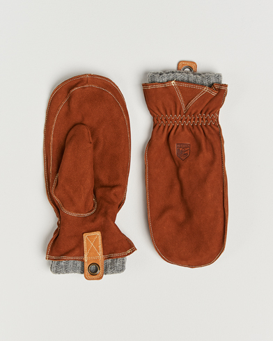 Hestra Oden Nubuck Wool Lined Mitt Cognac – Marrone