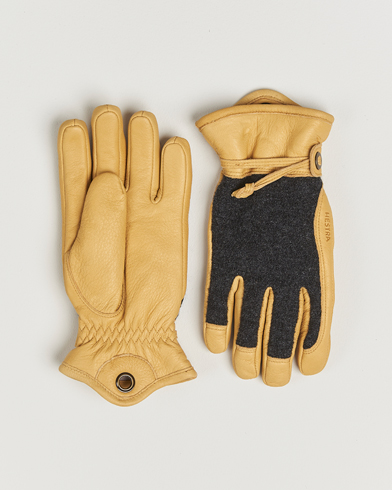 Hestra Daniel Wool/Goat Leather Glove Charcoal/Tan – Giallo