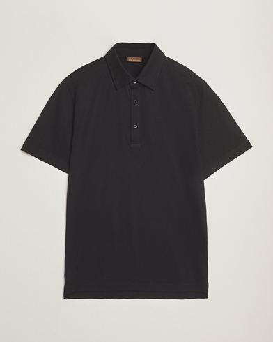 Stenströms Supima Cotton Polo Shirt Black – Nero