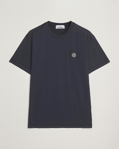 Stone Island Garment Dyed Cotton Jersey T-Shirt Navy – Blu
