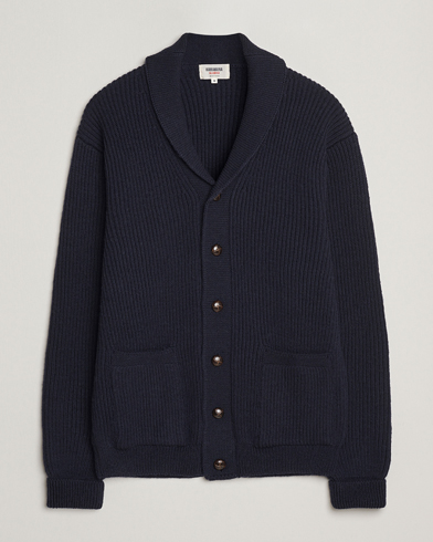 Kamakura Shirts McQueen Shawl Collar Cardigan Navy – Blu