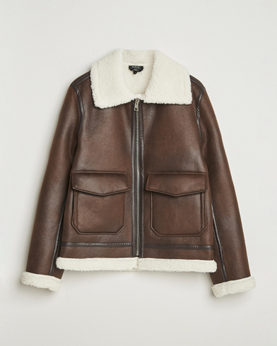 A.P.C. Tommy Aviator Jacket Brown – Marrone