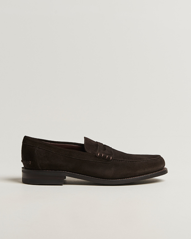 Loake 1880 Kingscliffe Suede Loafer Dark Brown – Marrone