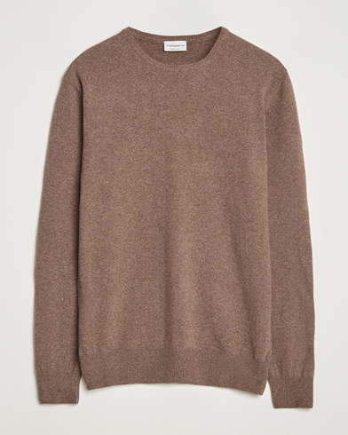 Morgano Wool/Cashmere Crewneck Brown – Marrone