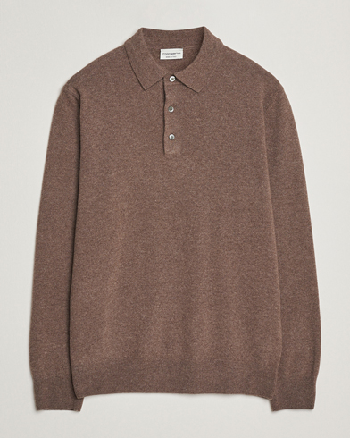 Morgano Wool/Cashmere Polo Brown – Marrone