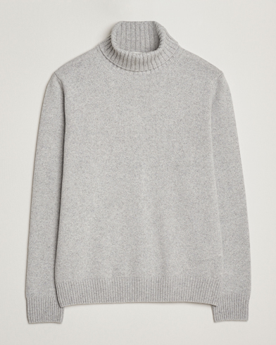 Morgano Wool/Cashmere Heavy Knit Rollneck Light Grey – Grigio