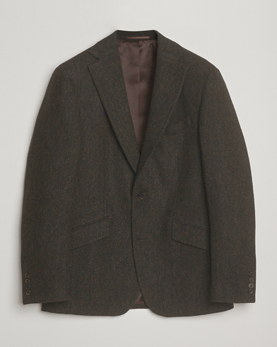 Walker Slater Edward Shetland Wool Donegal Blazer Dark Brown – Marrone