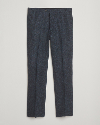 Walker Slater Edward Shetland Wool Donegal Trousers Navy – Blu