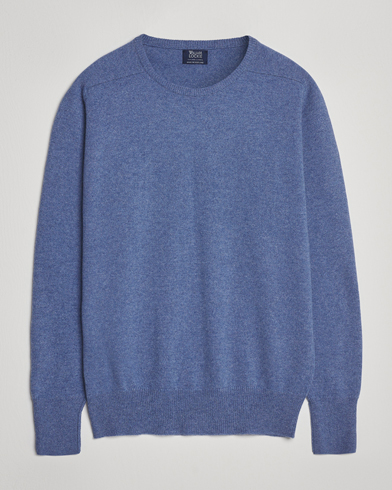 William Lockie Melrose Cashmere Crew Neck Blue – Blu