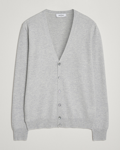 Gran Sasso Wool/Cashmere Cardigan Light Grey Melange – Grigio