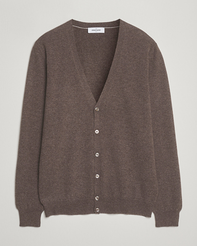 Gran Sasso Wool/Cashmere Cardigan Brown Melange – Marrone