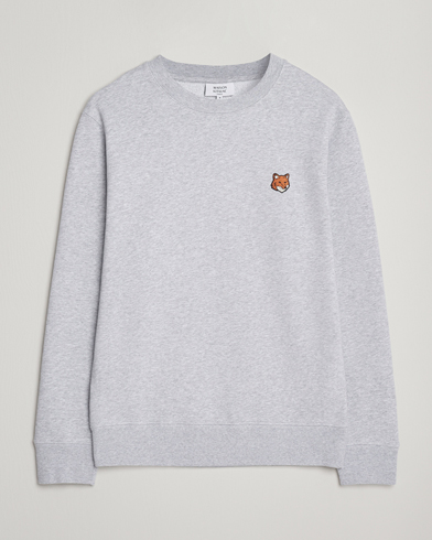 Maison Kitsuné Fox Head Sweatshirt Light Grey Melange – Grigio