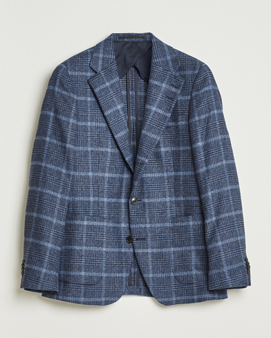 Tiger of Sweden Easer Wool Checked Blazer Space View – Blu