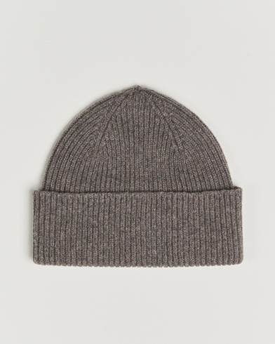 Robert Mackie Clyde Lambswool Beanie Light Brown – Marrone