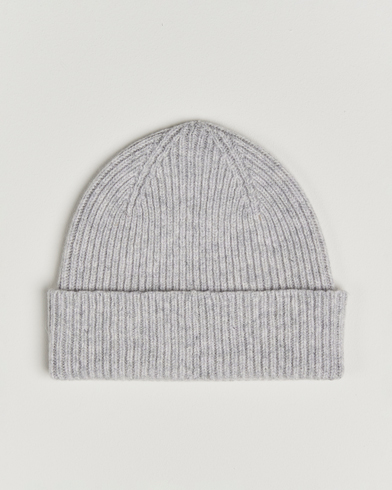Robert Mackie Clyde Lambswool Beanie Pearl Grey – Grigio
