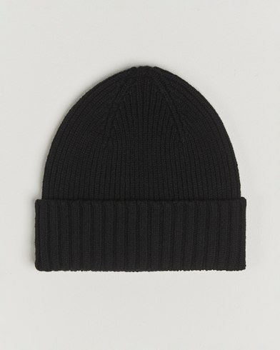 Robert Mackie Kingswell Ribbed Wool/Cashmere Beanie Black – Nero