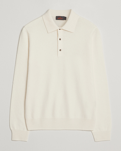 Morris Cashmere Polo Neck Off White – Bianco