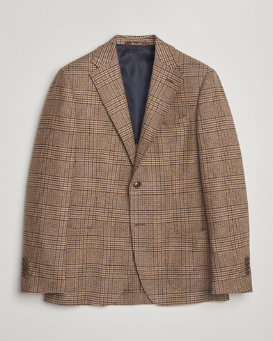Morris Wool Silk Houndstooth Blazer Brown – Marrone
