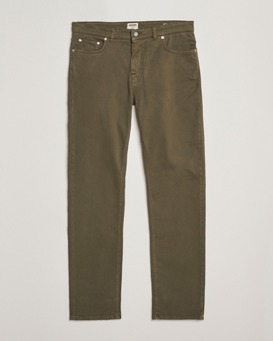 Morris James Brushed 5-Pocket Pants Olive – Verde