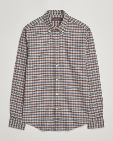 Morris Flannel Check Shirt Brown – Marrone