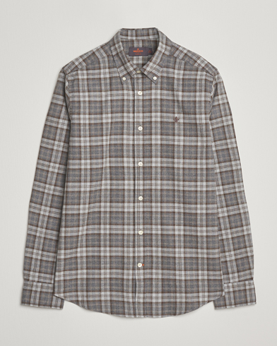 Morris Watts Flannel Check Shirt Grey – Grigio