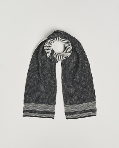 BEAMS PLUS Wool/Cashmere Rib Scarf Grey – Grigio