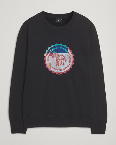 PS Paul Smith Zebra Bottle Top Crew Neck Sweatshirt Black – Nero