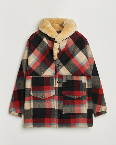 Filson Wool Lined Packer Coat Red/Cream/Blue Plaid – Multicolore