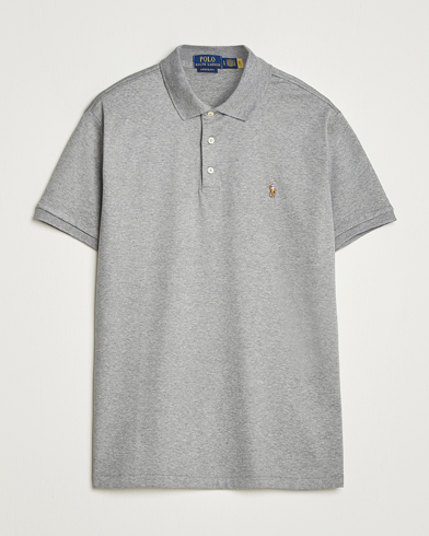Polo Ralph Lauren Custom Slim Fit Cotton Polo Steel Heather – Grigio