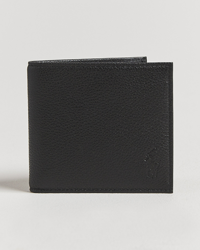 Polo Ralph Lauren Pebbled Leather Billfold Wallet Black – Nero