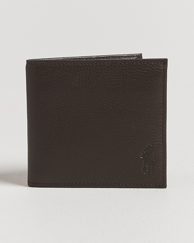 Polo Ralph Lauren Pebbled Leather Billfold Wallet Brown – Marrone