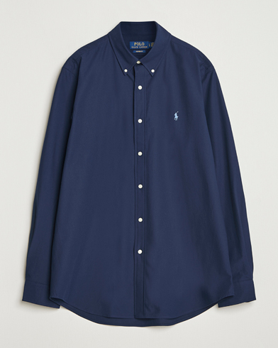 Polo Ralph Lauren Custom Fit Stretch Poplin Shirt Newport Navy – Blu