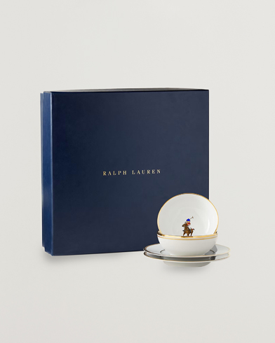 Ralph Lauren Home Bowl and Plate Gift Set White/Gold – Bianco