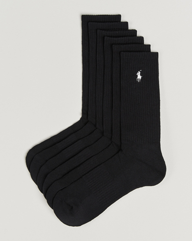 Polo Ralph Lauren 6-Pack Cotton Crew Socks Black – Nero