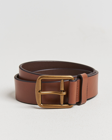 Polo Ralph Lauren Signature Pony Leather Belt Saddle – Marrone