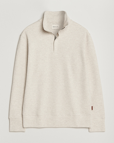Gant Light Sacker Rib Half Zip Seed Melange – Grigio
