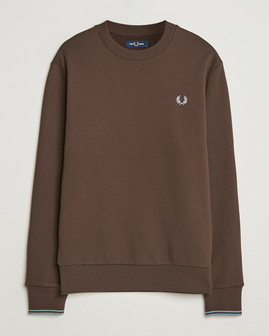 Fred Perry Crew Neck Sweatshirt Burnt Tobacco – Marrone