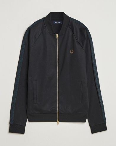 Fred Perry Blackwatch Tartan Taped Track Jacket Black – Nero