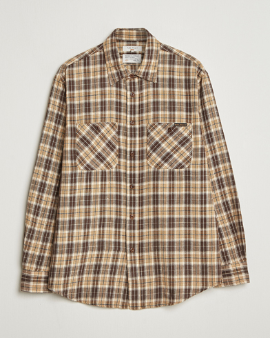 Nudie Jeans Julian Checked Worker Shirt Brown – Marrone