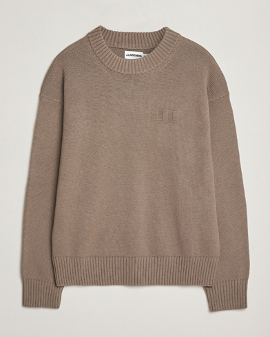 J.Lindeberg Eddy Wool/Cotton Knitted Sweater Brindle – Marrone