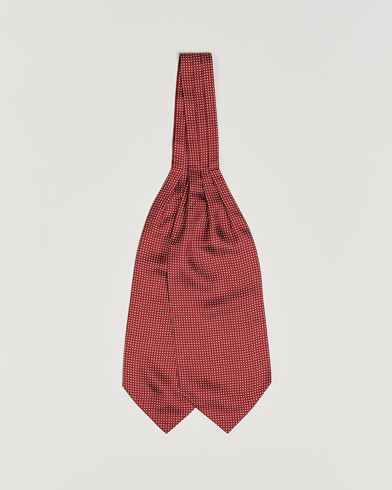 Amanda Christensen Silk Twill Micro Dot Ascot Wine Red – Rosso