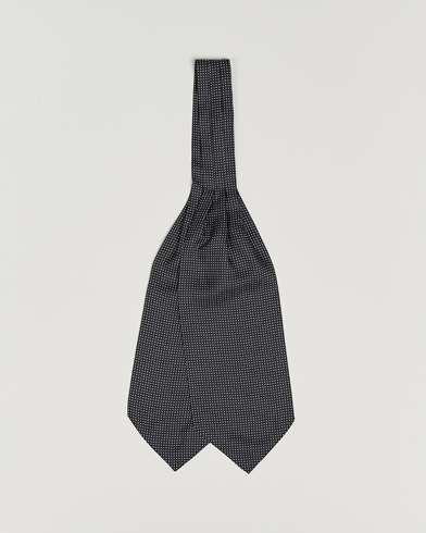 Amanda Christensen Silk Twill Micro Dot Ascot Black – Nero